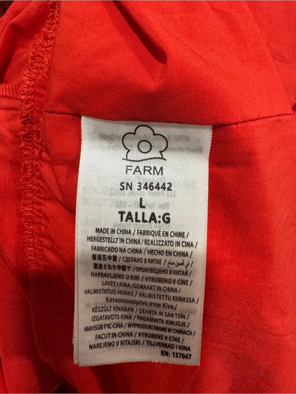 Farm Rio NEW Red Balloon 3D Mini Dress, Size Large - Picture 6 of 7